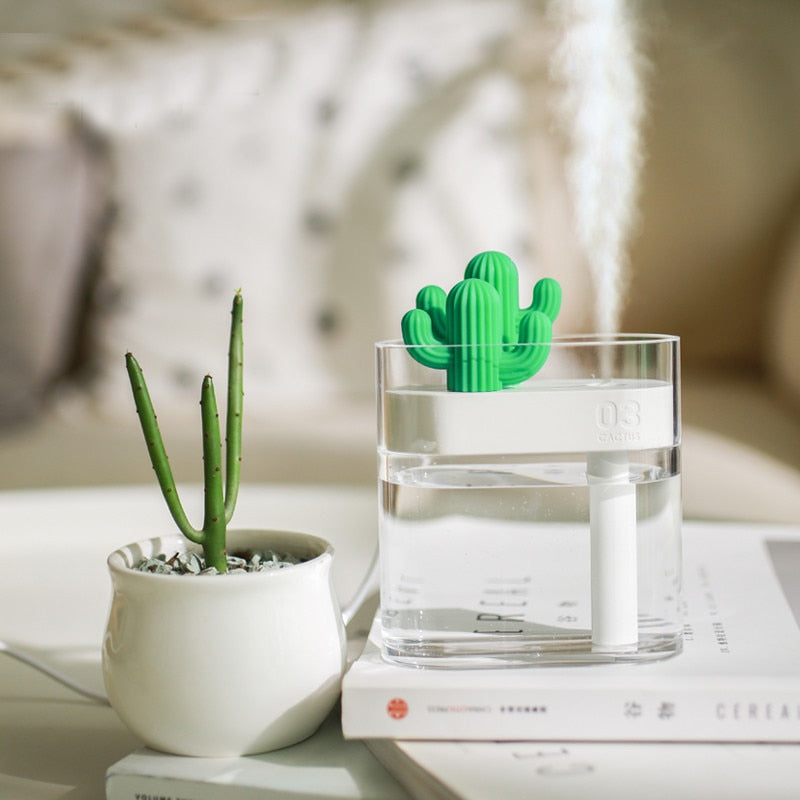 Clear Cactus Color Essential Oil Diffuser Mist Maker