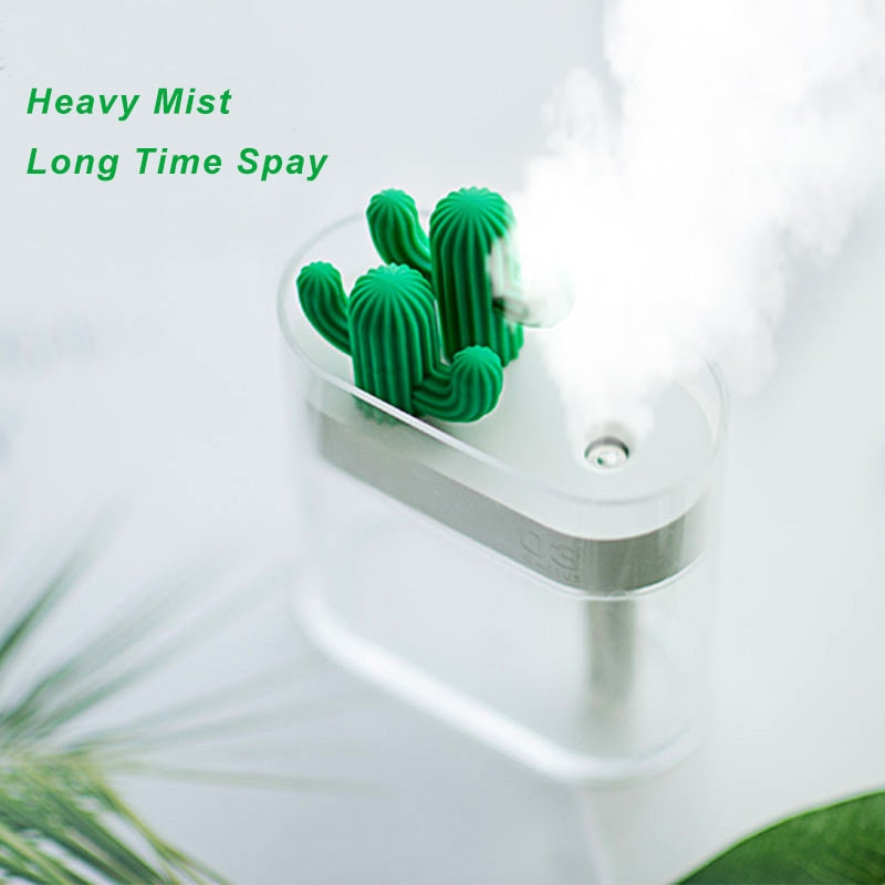 Clear Cactus Color Essential Oil Diffuser Mist Maker