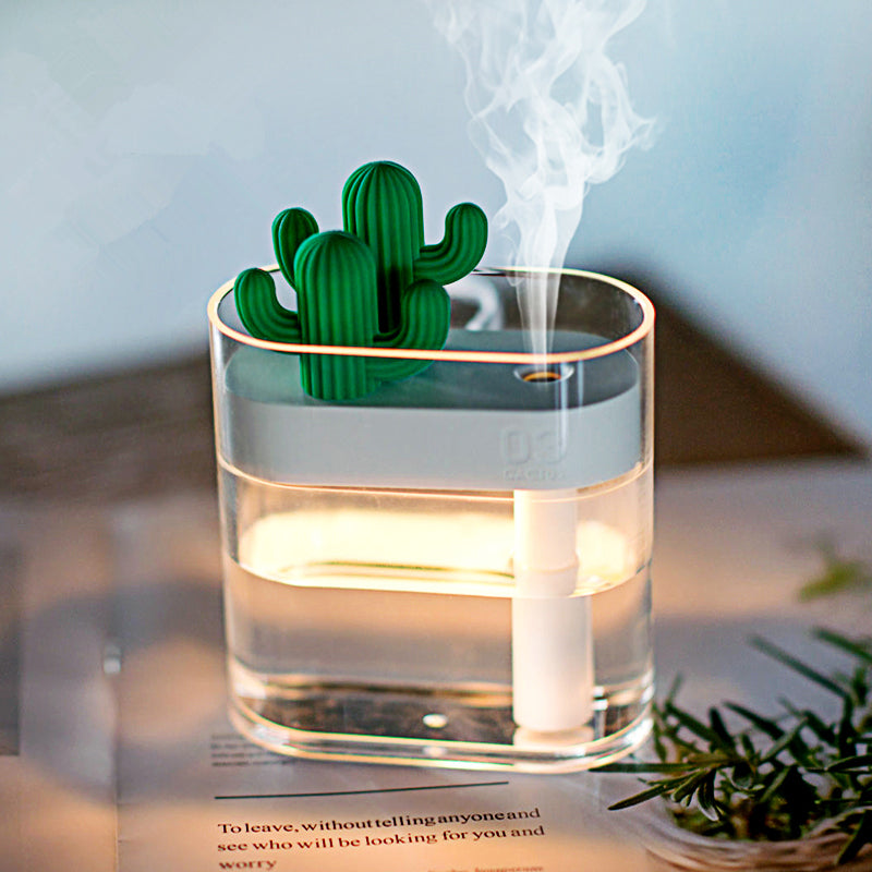 Clear Cactus Color Essential Oil Diffuser Mist Maker